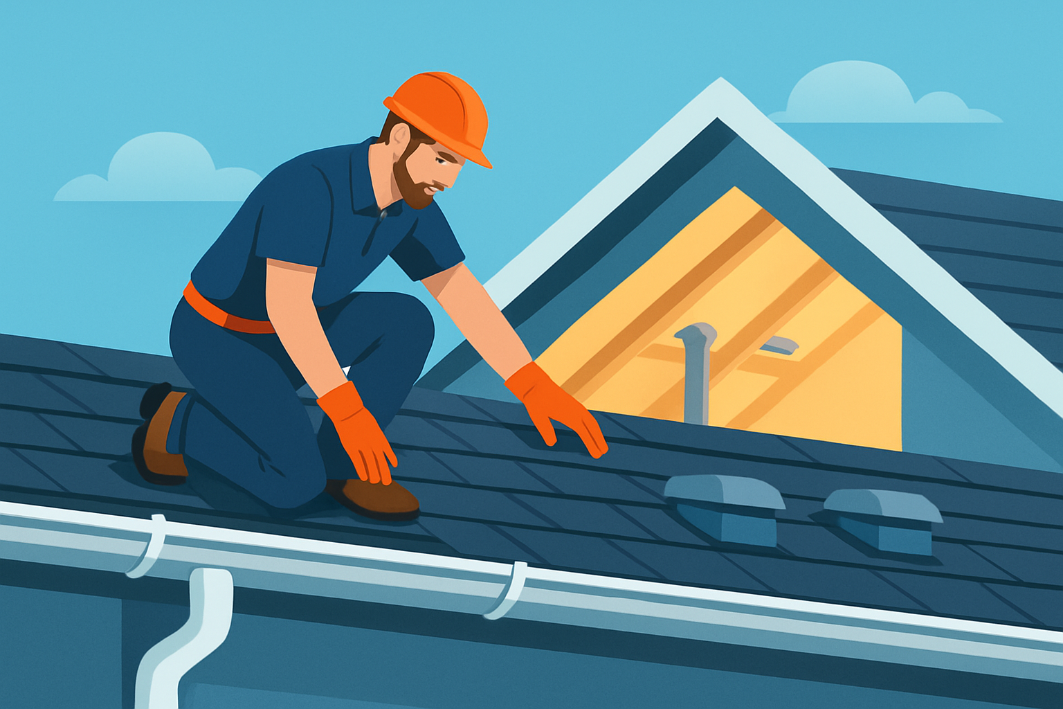 A well-maintained roof and attic with clean gutters and proper ventilation prevents leaks