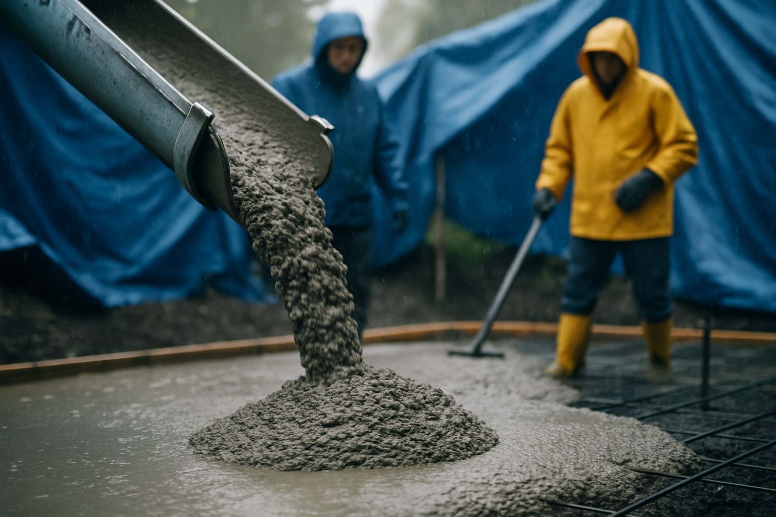 Pouring Cement in the Rain Safely Without Ruining Your Project