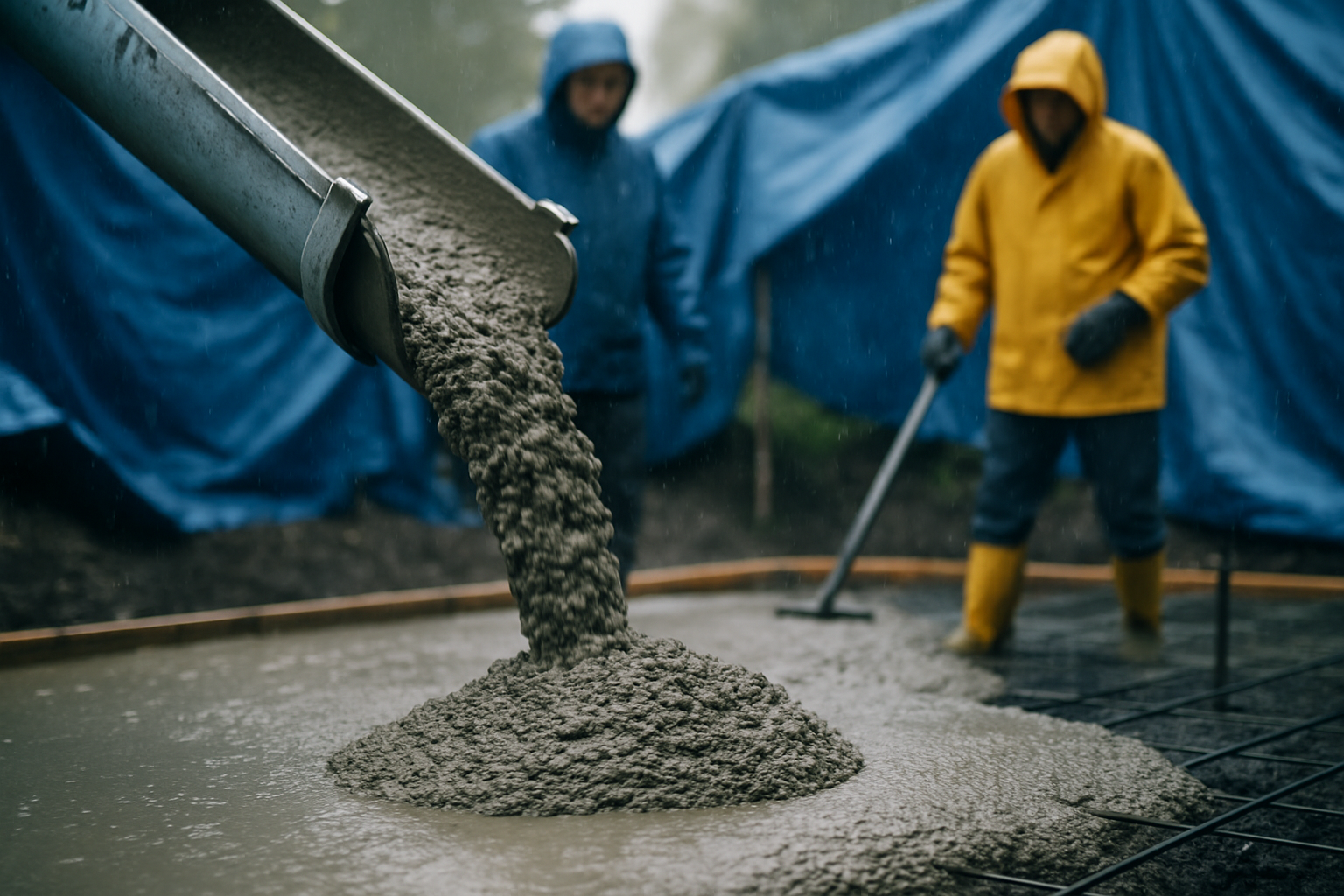 Pouring Cement in the Rain Safely Without Ruining Your Project