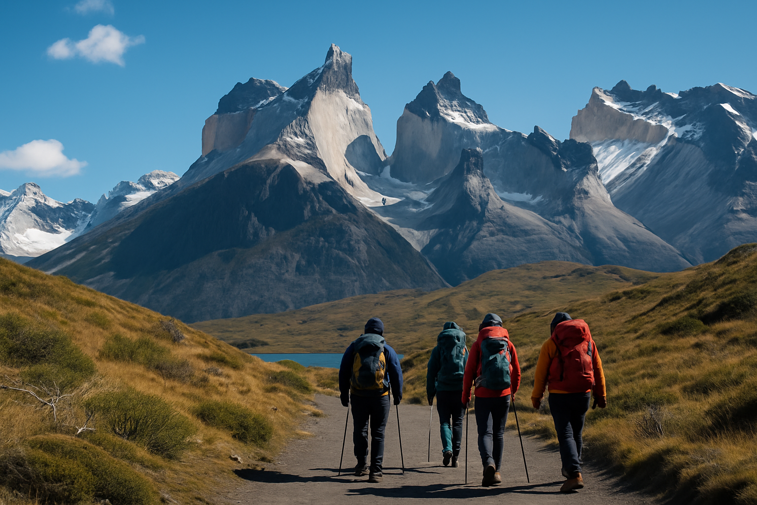 Hiking enthusiasts enjoy the stunning landscapes of Torres del Paine, one of Chile
