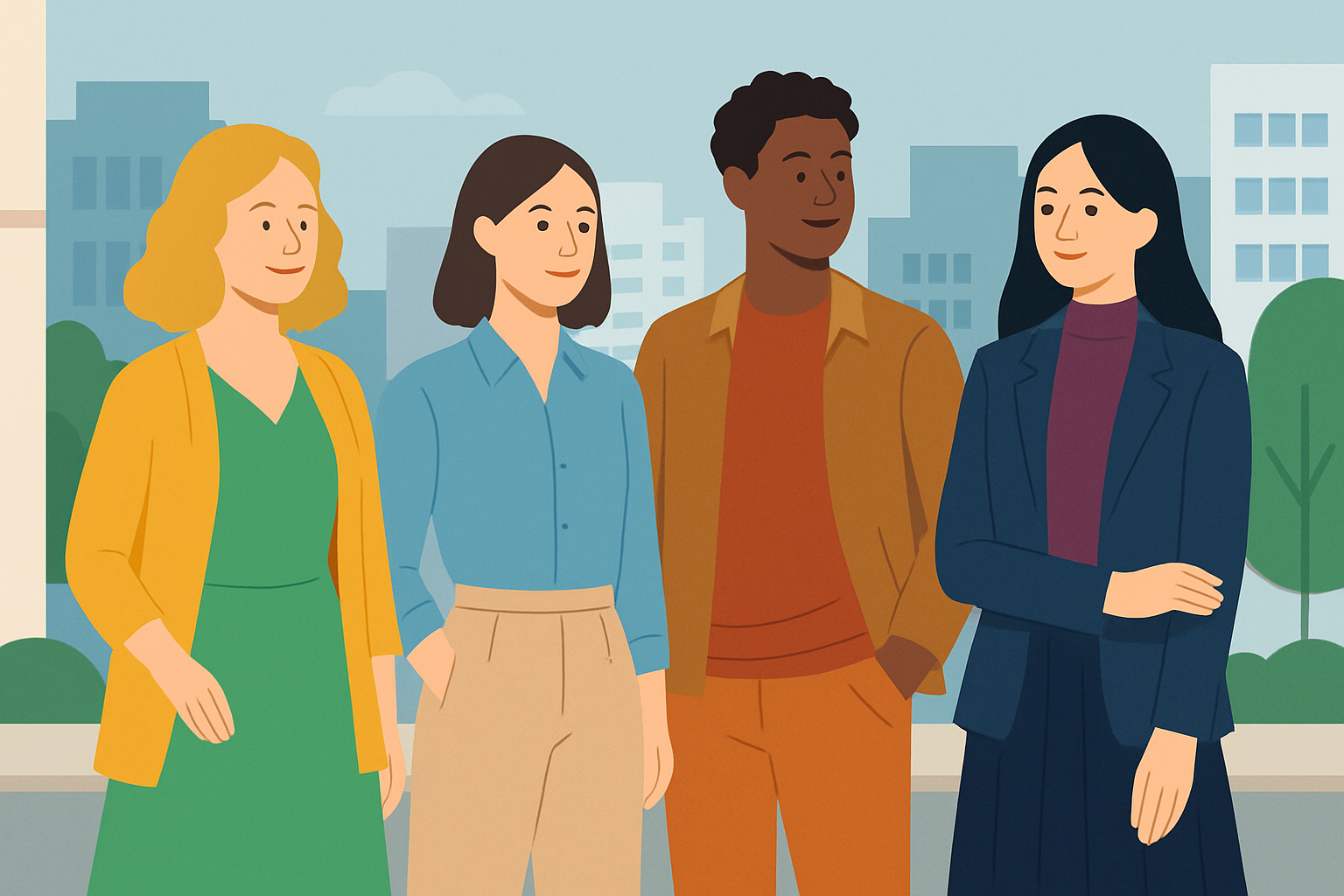 Examples of seasonal color palettes worn by different individuals highlighting the impact of color analysis on personal style.
