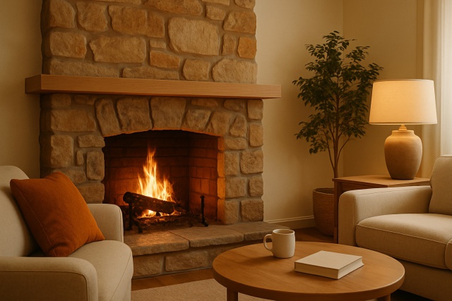How to Paint a Stone Fireplace Without Losing Its Texture