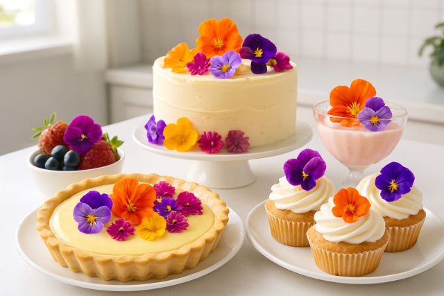 Desserts with Edible Flowers That Add Color and Flavor