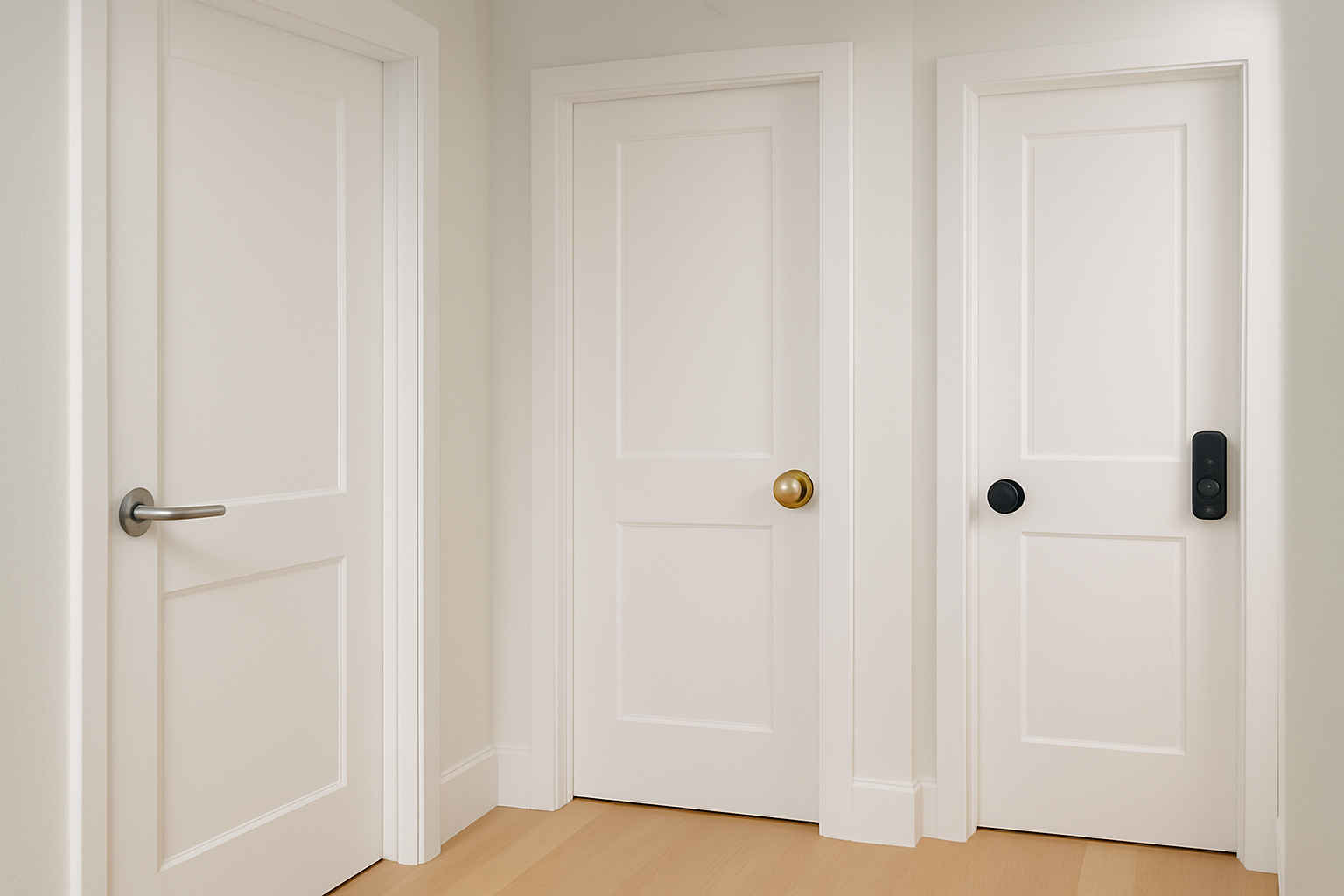 Visual examples of stylish door knob alternatives grouped by style categories