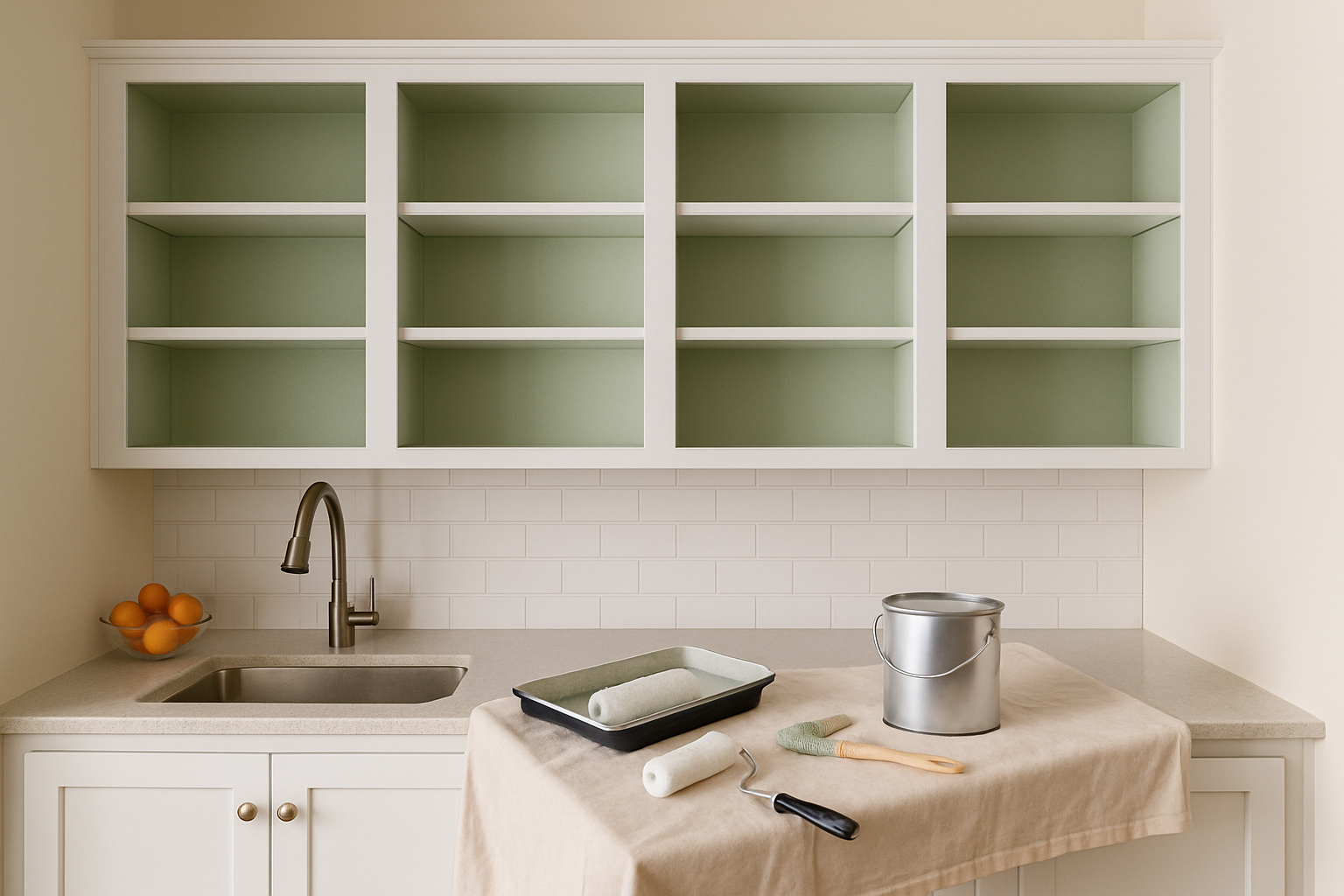 How to Paint Inside of Cabinets Without Making a Mess